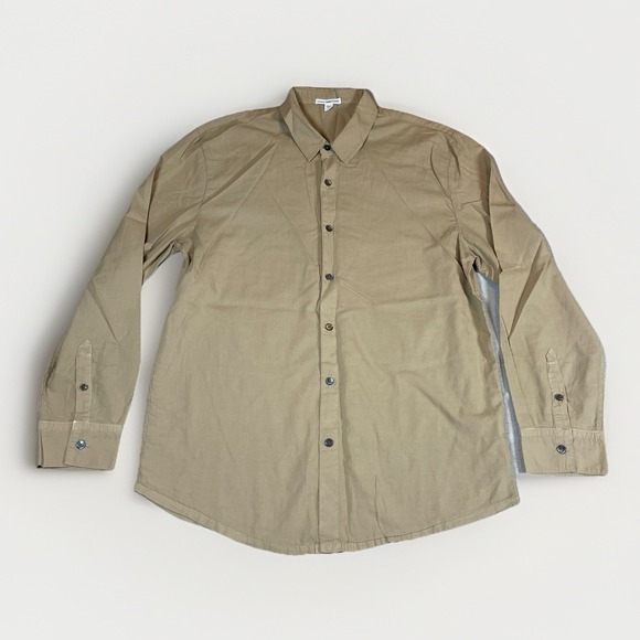 James Perse Other - Men's James Perse The Standard Long Sleeve Button Up Dress Shirt Khaki 2 Sz M